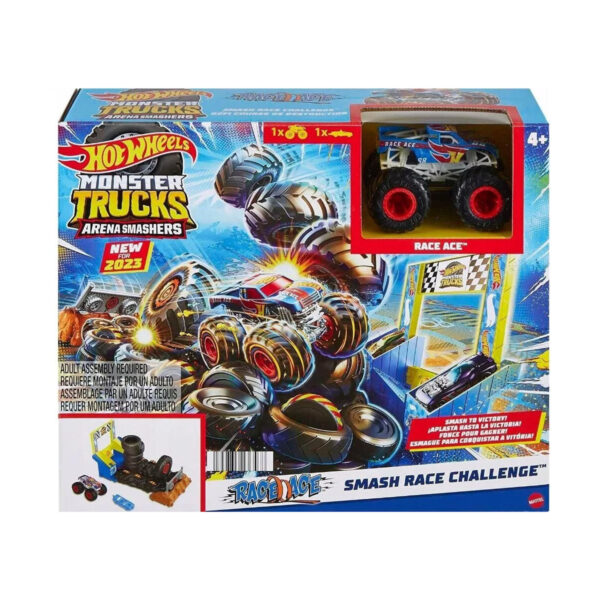 HOT WHEELS Monster Trucks Arena Smashers Race Challenge Pista per 4×4