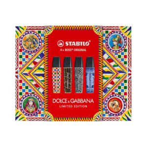 STABILO-BOSS-ORIGINAL-x-DOLCE&GABBANA-Cofanetto-Premium-con-4-Evidenziatori---Edizione-Limitata
