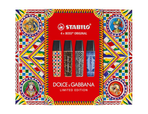 STABILO BOSS ORIGINAL x DOLCE&GABBANA Cofanetto Premium con 4 Evidenziatori – Edizione Limitata