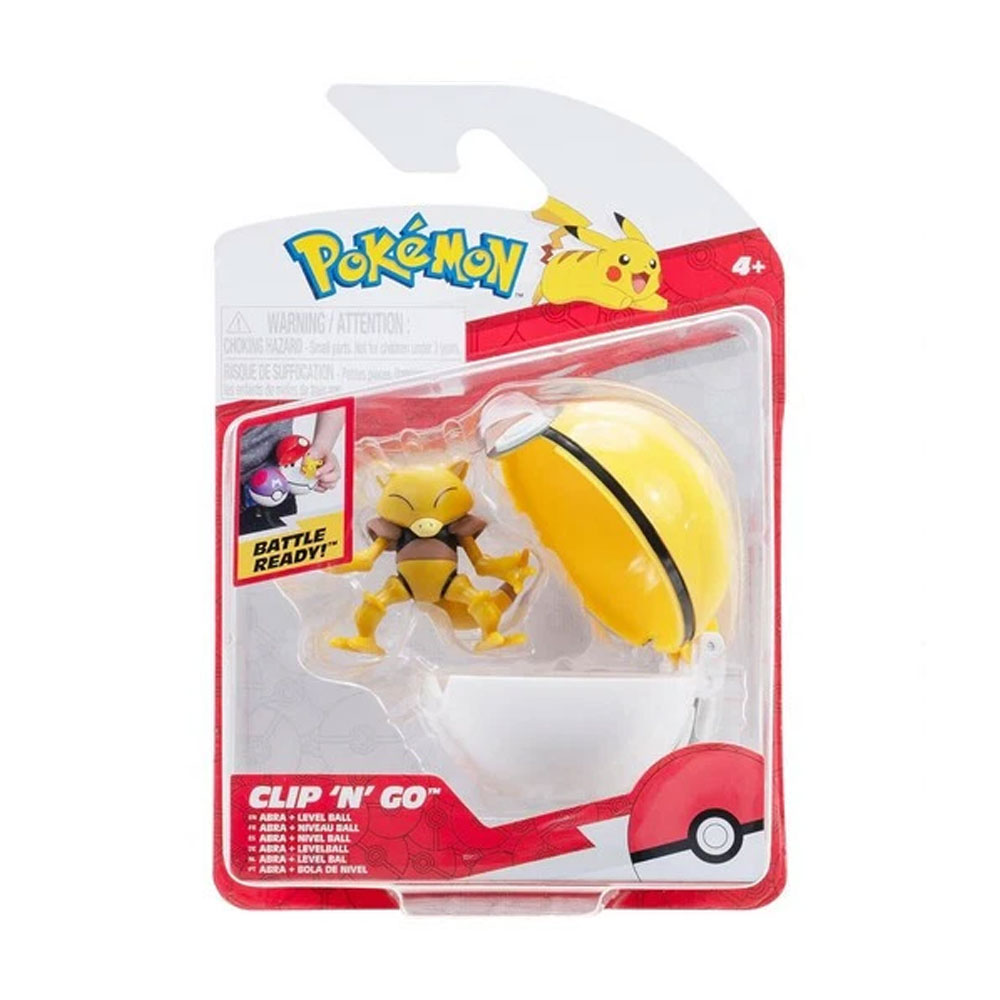 JAZWAREZ Pokemon Clip n Go | Abra e Poke Ball