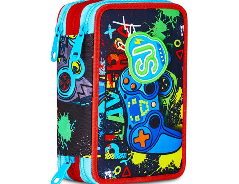 SEVEN SJ Ever Astuccio 3 Zip Game Led Boy