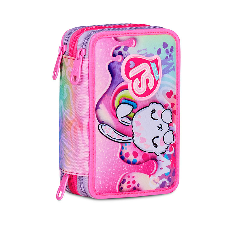 SEVEN SJ Ever Astuccio 3 Zip Tinypatch Coniglietto Girl