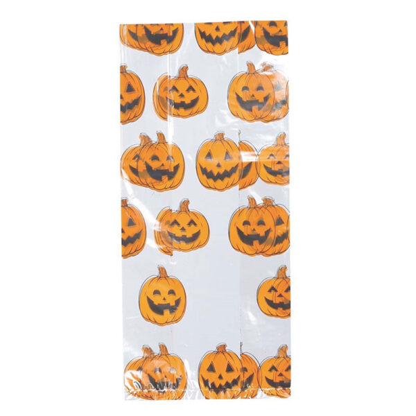 Confezione 20 Sacchetti Porta Caramelle Halloween con Zucche 28x13 cm