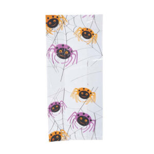 Confezione-20-Sacchetti-Porta-Caramelle-Halloween-con-disegni-Ragno-28x13-cm
