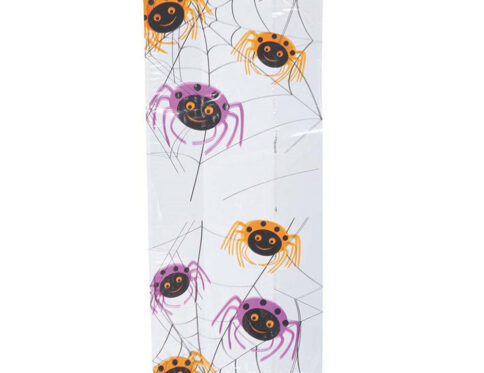 Confezione 20 Sacchetti Porta Caramelle Halloween con disegni Ragno 28×13 cm