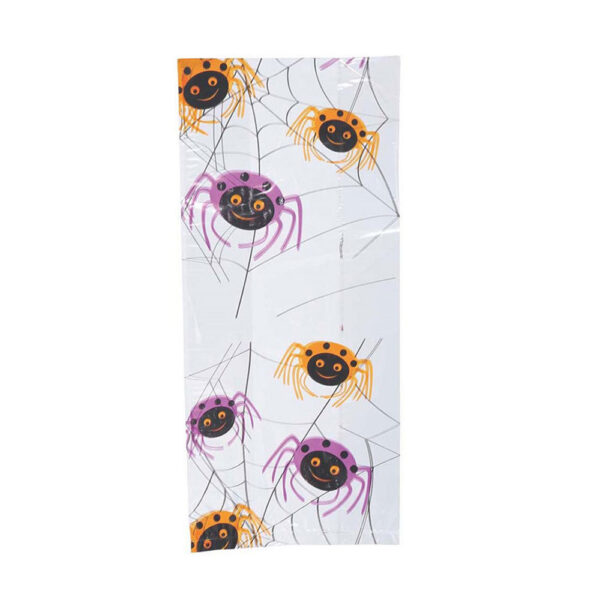Confezione 20 Sacchetti Porta Caramelle Halloween con disegni Ragno 28x13 cm