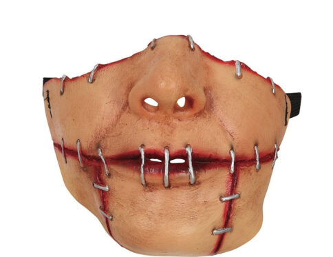 Maschera Bocca Cucita Mezzo Viso in Lattice