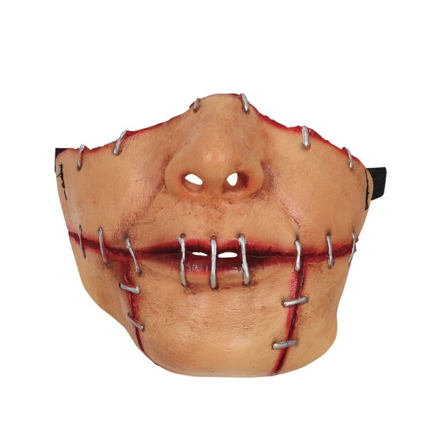 Maschera Bocca Cucita Mezzo Viso in Lattice