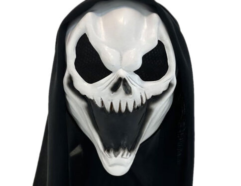 CARNIVAL TOYS Maschera Halloween Teschio con Cappuccio