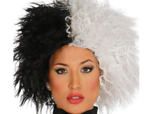 Parrucca Bianca e Nera per Donna in stile Anni 50