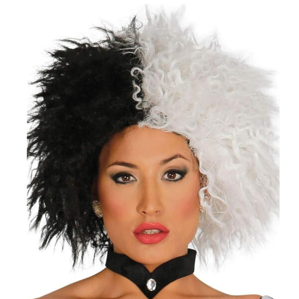 Parrucca Bianca e Nera per Donna in stile Anni 50