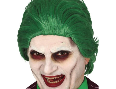 Parrucca Verde Liscia in stile Joker Pagliaccio