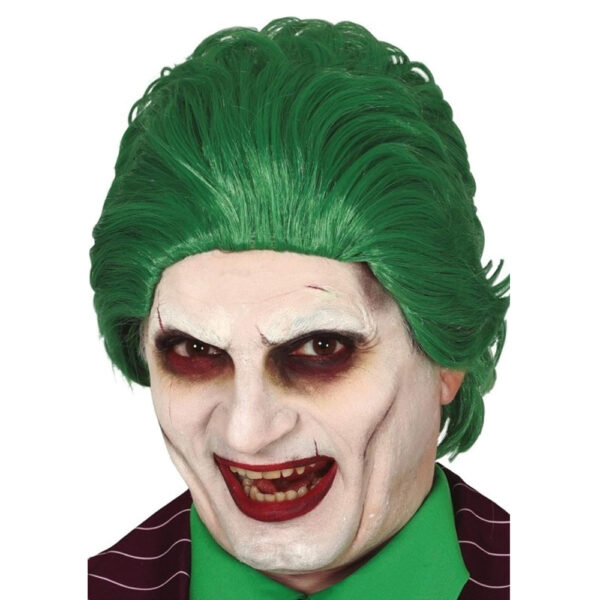 Parrucca Verde Liscia in stile Joker Pagliaccio