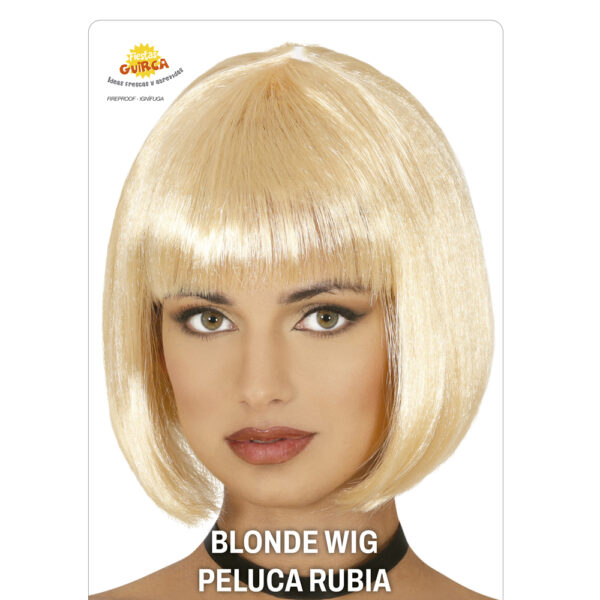 Parrucca Bionda Caschetto in stile Raffaella Carrà