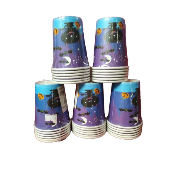 Set Bicchieri di Halloween decorati con Gatti e Zucche x30 pezzi