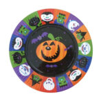 Set da 6 Piatti Decorati per Halloween con Zucche, Streghe e Pipistrelli