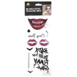 Tatuaggi Temporanei Mr. Smile Giullare Melvagio 30×14 cm