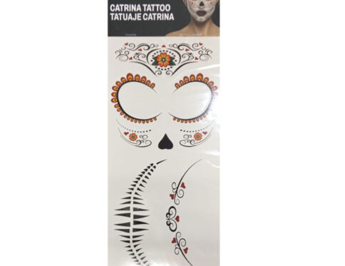 Tatuaggi Temporanei Teschio Messicano 30×14 cm