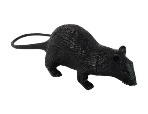 Ratto Elastico in Gomma con Coda Lunga