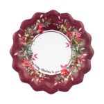Piatti Fondi Natalizi Cherry Christmas Rosso Ciliegia e Rosa 24cm 8pz