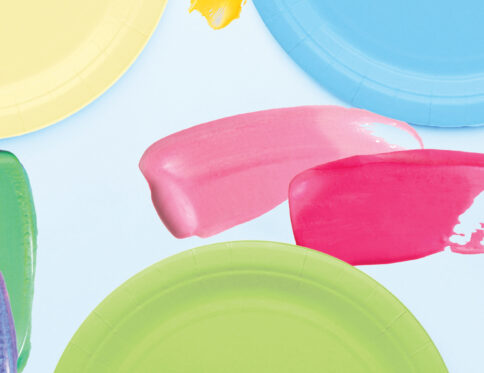 Piatti Color Party 42 Colorazioni Pastello 24cm x15 Pz