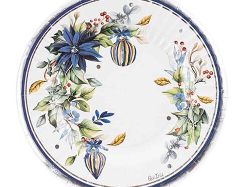 Piatto di Carta Bright Christmas Stella di Natale 21 cm 8 pz