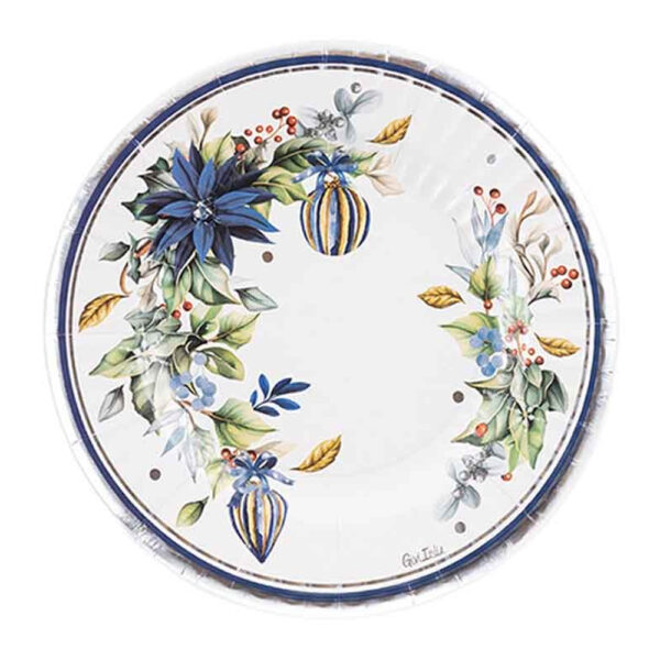 Piatto di Carta Bright Christmas Stella di Natale 24 cm 8 pz