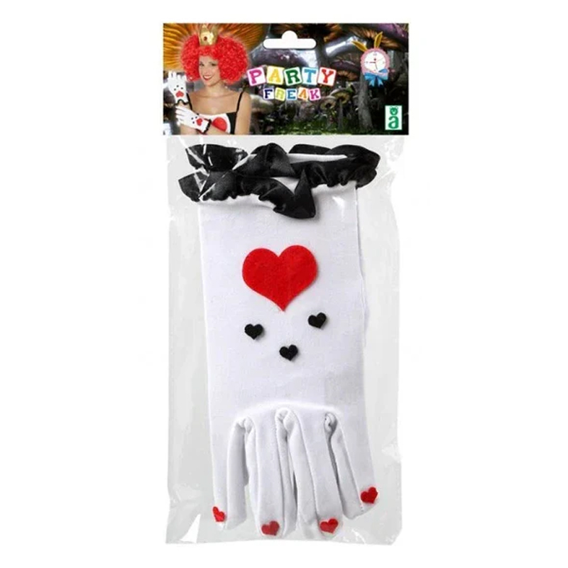 Guanti Carnevale da Regina di Cuori