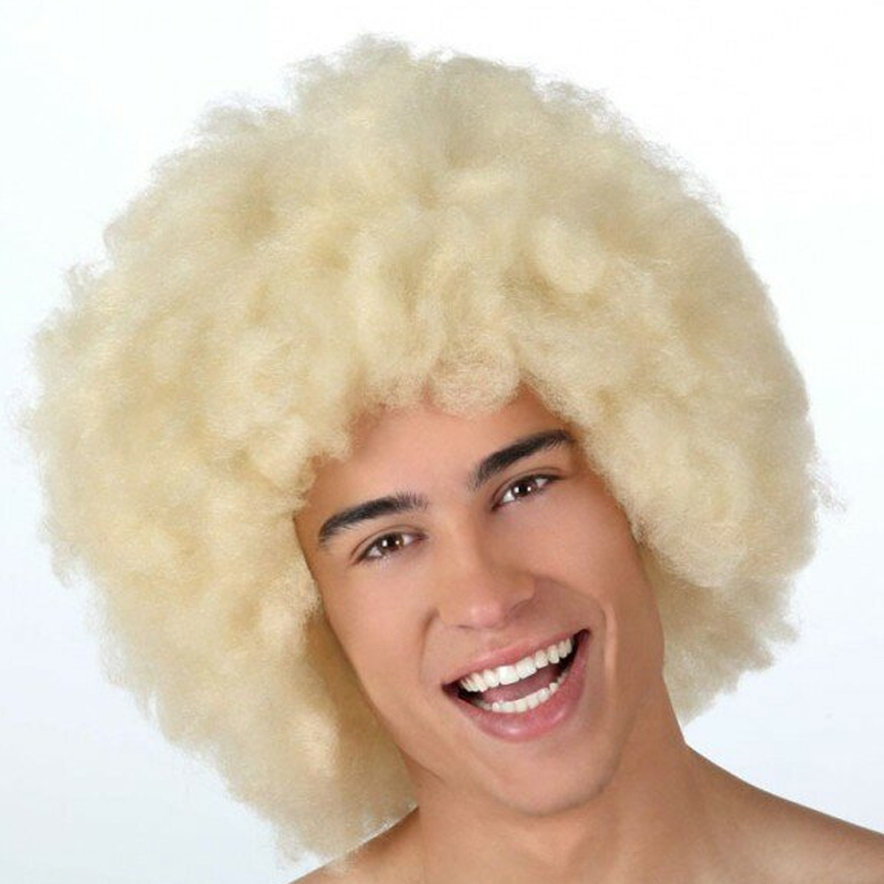 Parrucca Afro Bionda Carnevale