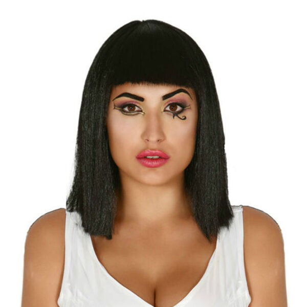 Parrucca Nera Capelli Caschetto in stile Cleopatra