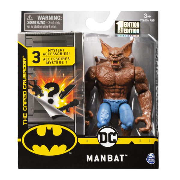 SPIN MASTER DC Batman – Man-Bat Action Figure 10cm con 3 Accessori Misteriosi