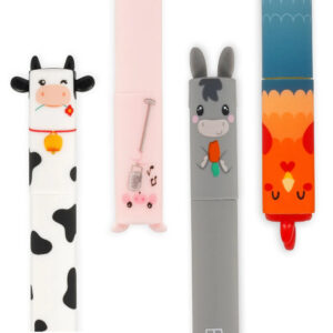 2-LEGAMI-Set-di-4-Penne-Gel-Cancellabili---Farm-Sweet-Farm---Erasable-Pen