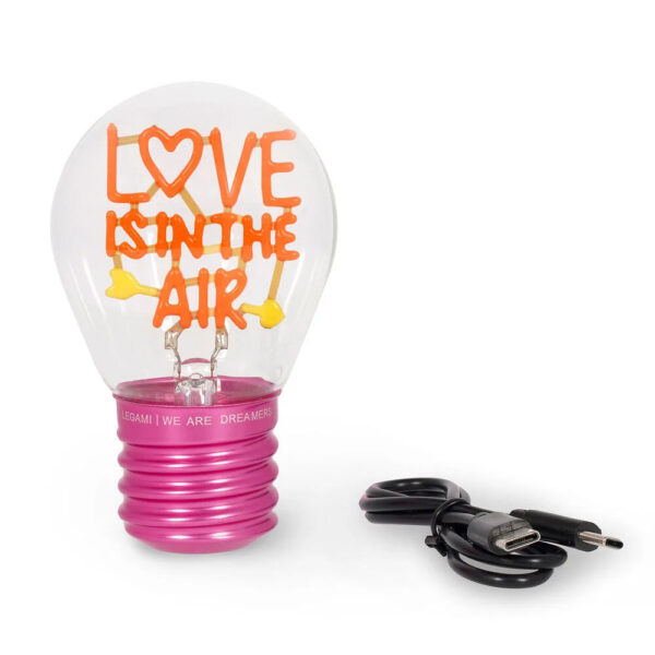 LEGAMI Lampada Decorativa da Tavolo a Forma di Lampadina - Love is in the Air - Bulb Fiction