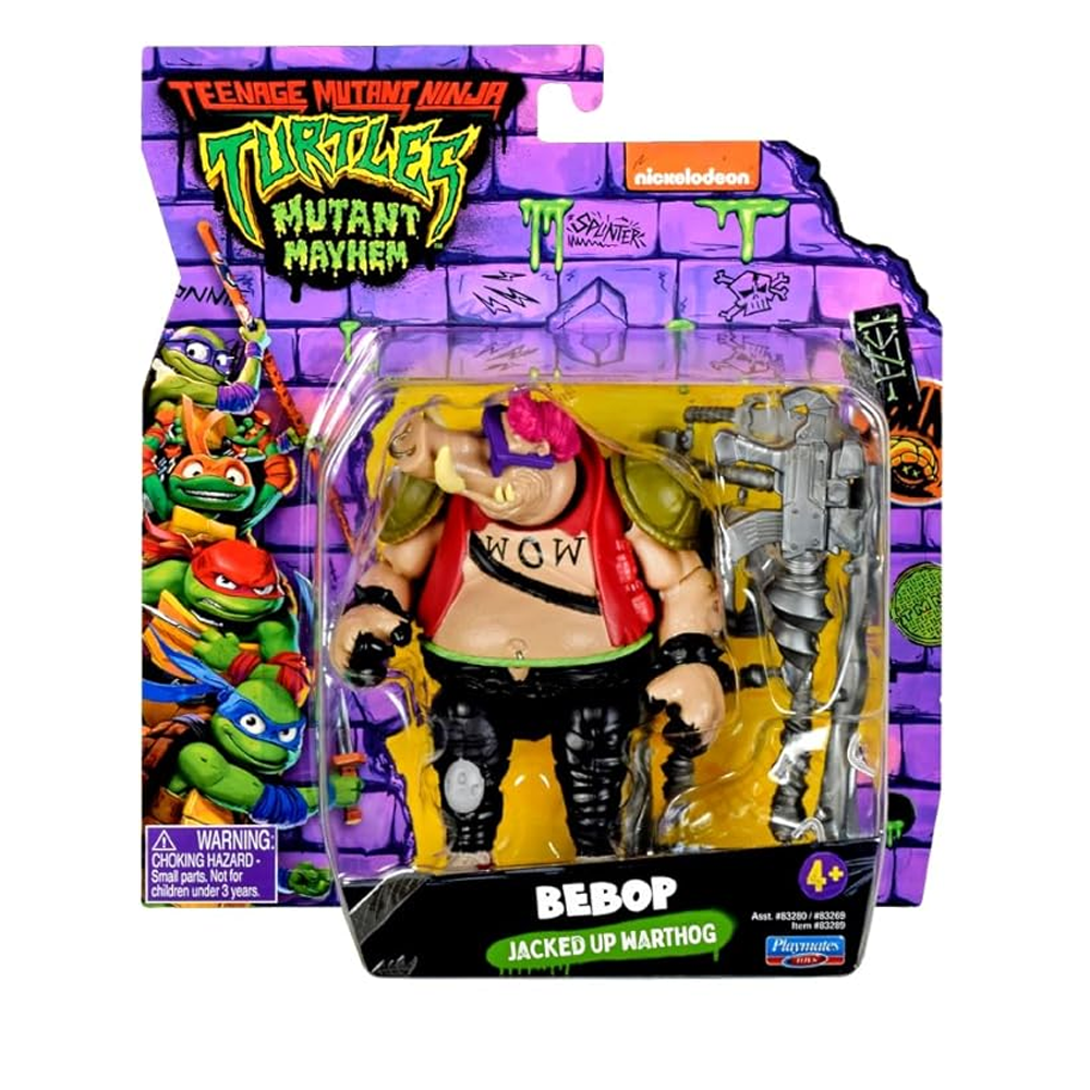 GIOCHI PREZIOSI Tartarughe Ninja Mutant Caos Mutante Bebop Action Figure Articolata con Accessori 12cm