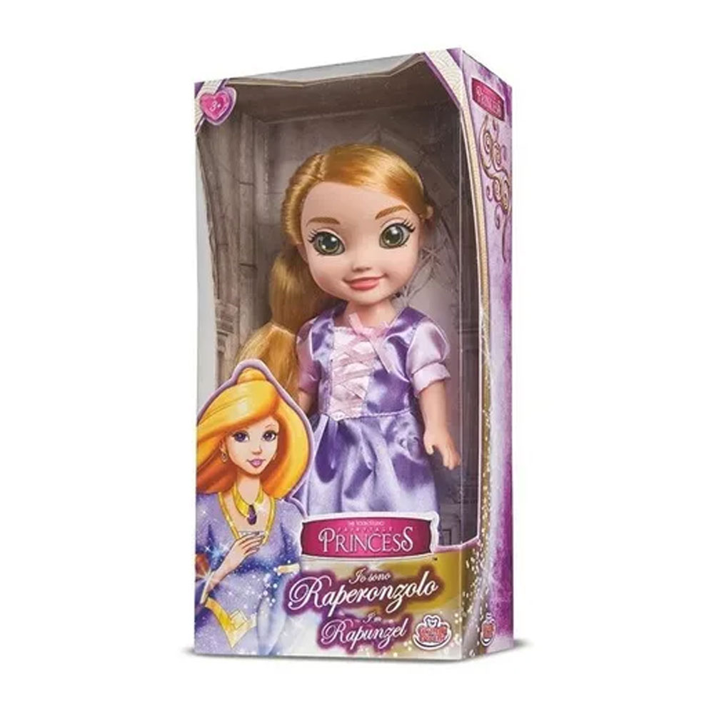 GRANDI GIOCHI Classic Princess Bambola Raperonzolo 25cm