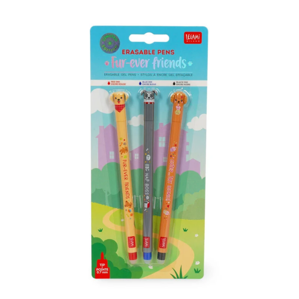LEGAMI Set 3 Penne Cancellabili Gel Fur-ever Friends