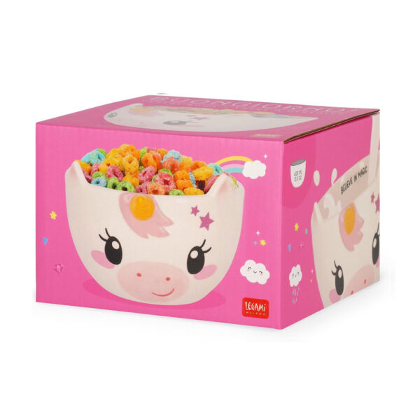 LEGAMI Tazza in Gres per Colazione Unicorno 12x9 400ml