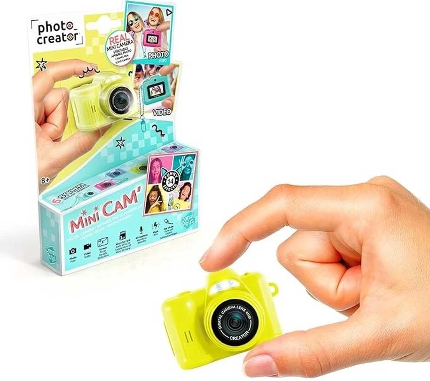 PHOTO CREATOR Mini Fotocamera Digitale Verde Pro 1GB SD Card Ricaricabile 6 Colori Disponibili