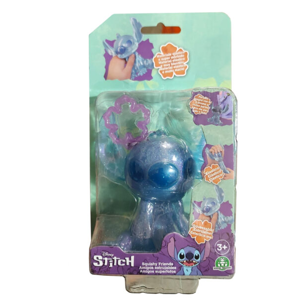 GIOCHI PREZIOSI Portachiavi Elastico e Morbido Antistress Disney Stitch Squishy Friends