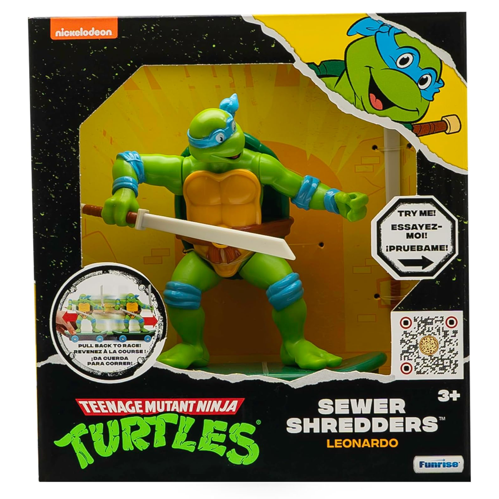 Tartarughe Ninja Sewer Shredders Leonardo su Skateboard