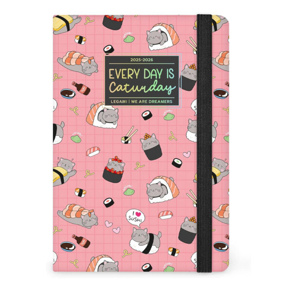 LEGAMI Agenda Giornarliera Fotografica Sushi 16 Mesi da Settembre 2025 a Dicembre 2026 2025-2026 12 x 18 cm