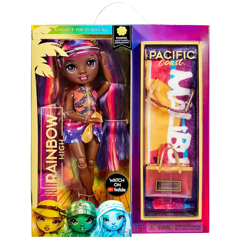 Rainbow High Pacific Coast: Phaedra Westward – Bambola alla Moda a Tema Tramonto con Gambe Intercambiabili