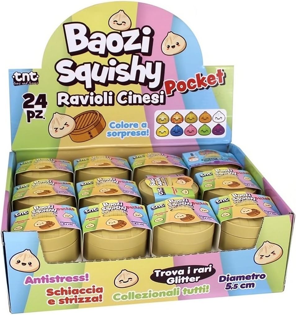 Baozi Squishy Pocket 1 Raviolo Cinese Antistress Collezionabile a Sorpresa