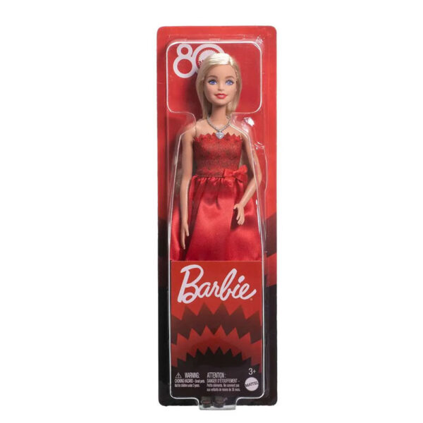 MATTEL Barbie Classic Abito Rosso 80° Anniversario