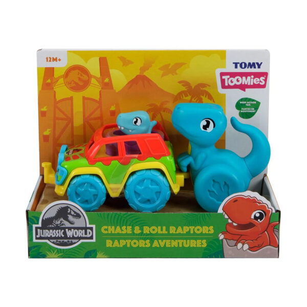 TOMY Toomies Jurassic World Chase & Roll Raptors Giooco Educativo