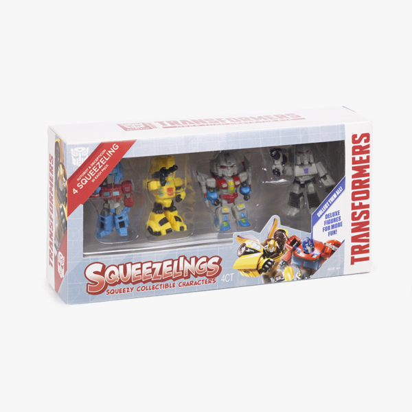 HASBRO Transformers Squeezelings | Set 4 Personaggi Collezionabili Morbidi