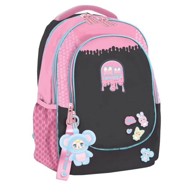 MARICART Zaino Scuola Rosa Nero Milk Candy