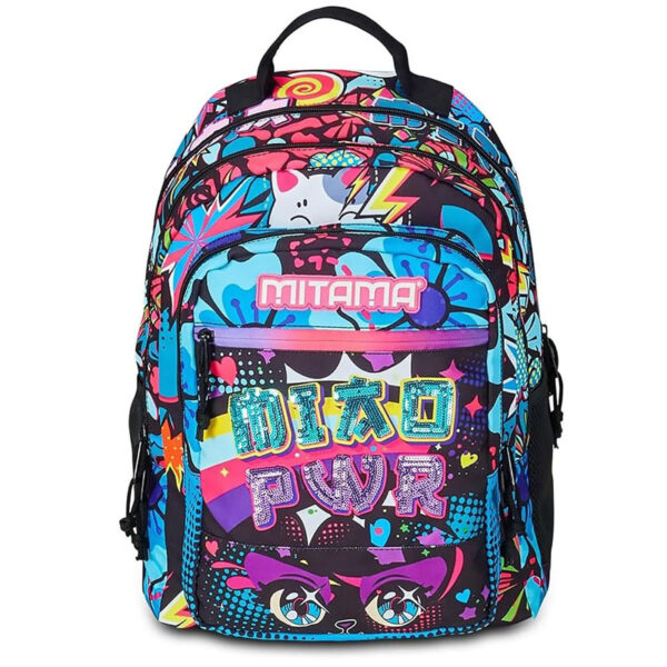 MITAMA Zaino Scuola Mitama Diamond PWR con Paillettes e Pennarelli Fluo