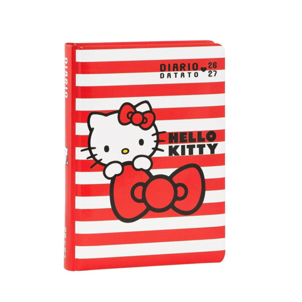 PANINI Hello Kitty Righe Bianche e Rosse Diario Agenda 2026-2027