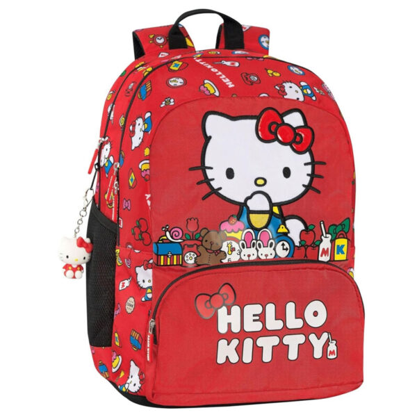 PANINI Zaino Scuola Hello Kitty Rosso Capiente per Bambina e Ragazza